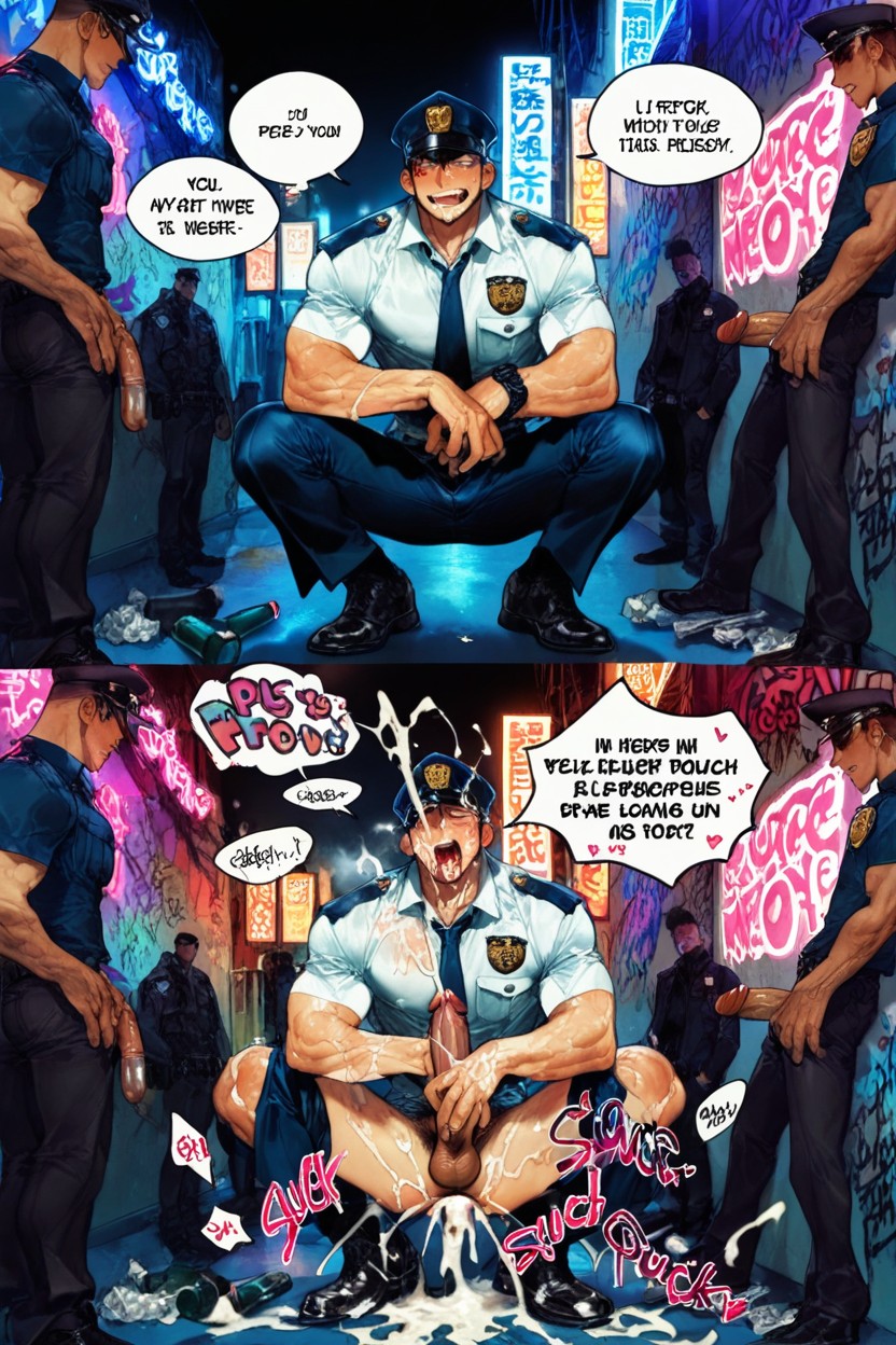 Neon Lights, White Cop Was Tough Strong And, Cum Everywhere Porno gay IA