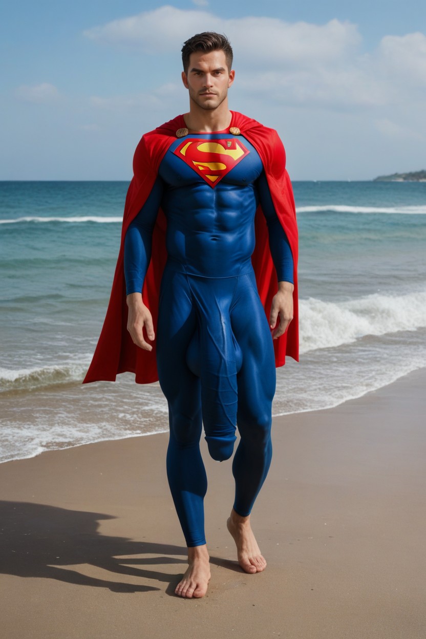 Ultrarealistic Hyper Bulge, Safe For Work, Waist Shot AI Gay Porn
