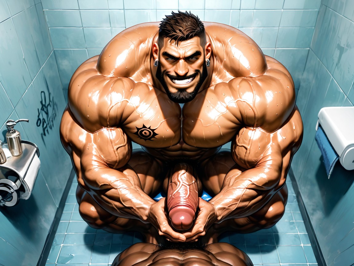 Full Body, Veiny Muscles, Big Lats AI Gay Porn