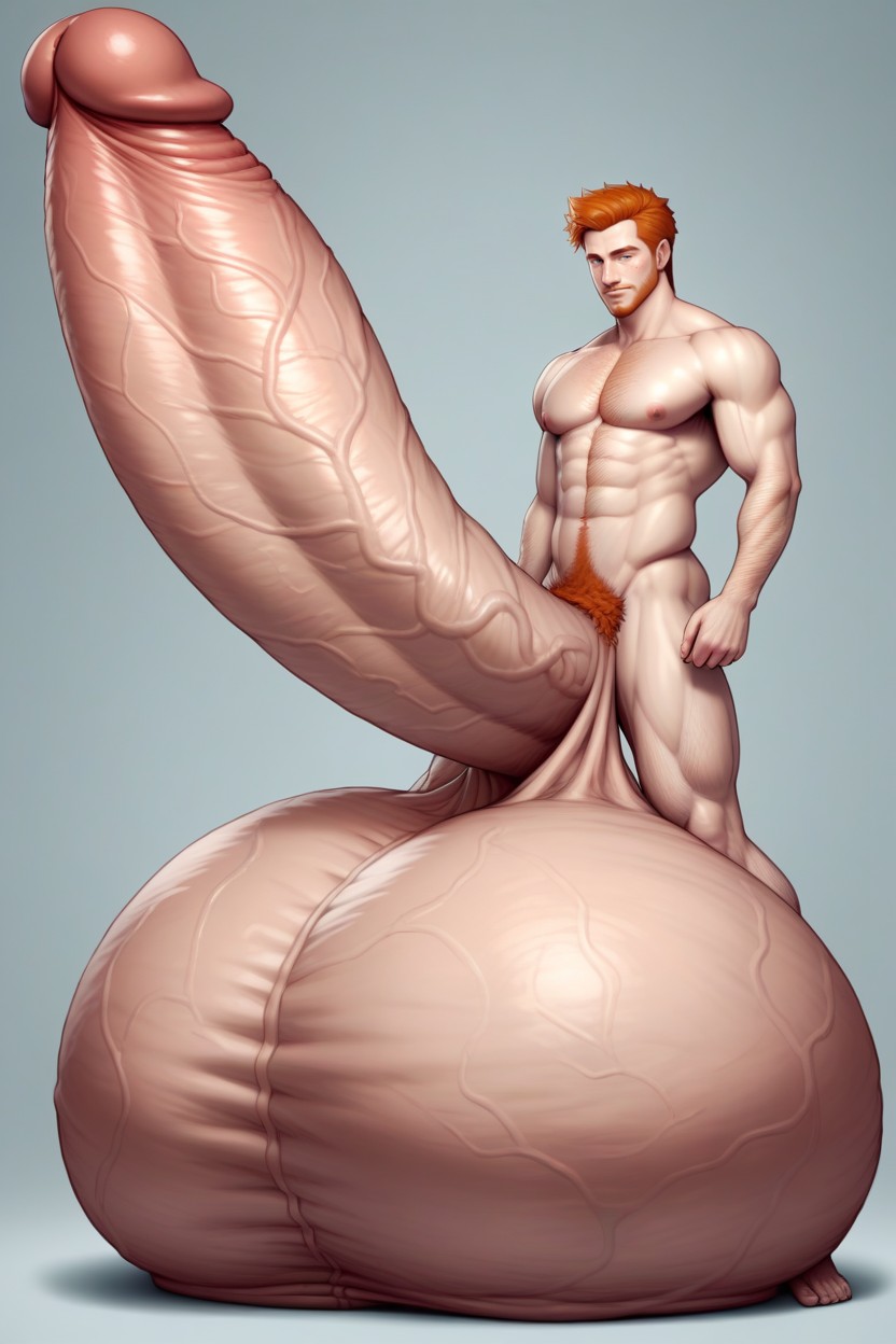 More Extreme Hyper Testicles, Moreoversized Hyper Gigantic Penis, More Growing Cock AI Gay Porn