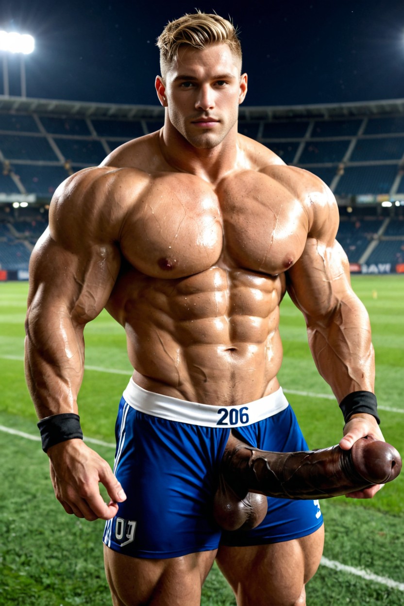 Well Defined Legs, Detailed Horsecock, Sweaty AI Gay Porn