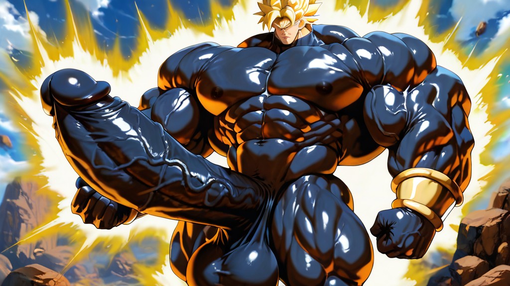 Black Goo On Skin, Penis Thicker Than Body, Boulder Shoulders AI Gay Porn