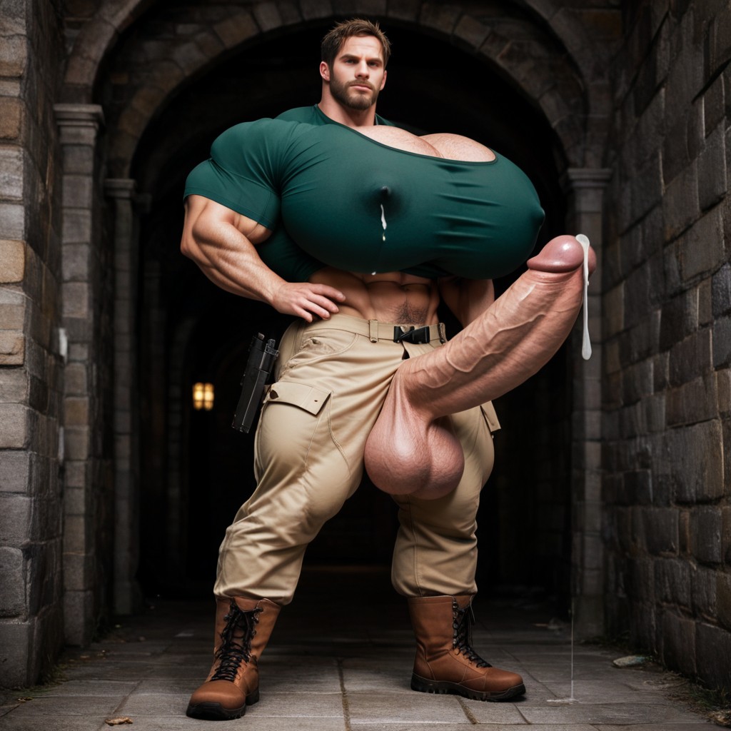 Extremely Large Ass, 18+, Muscular AI Gay Porn