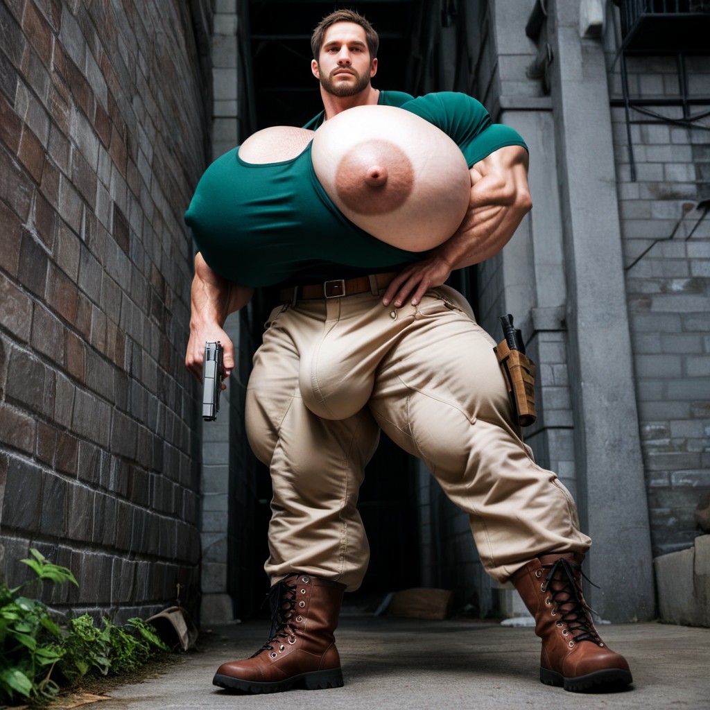 Full Body, Angry, Buzzcut AI Gay Porn