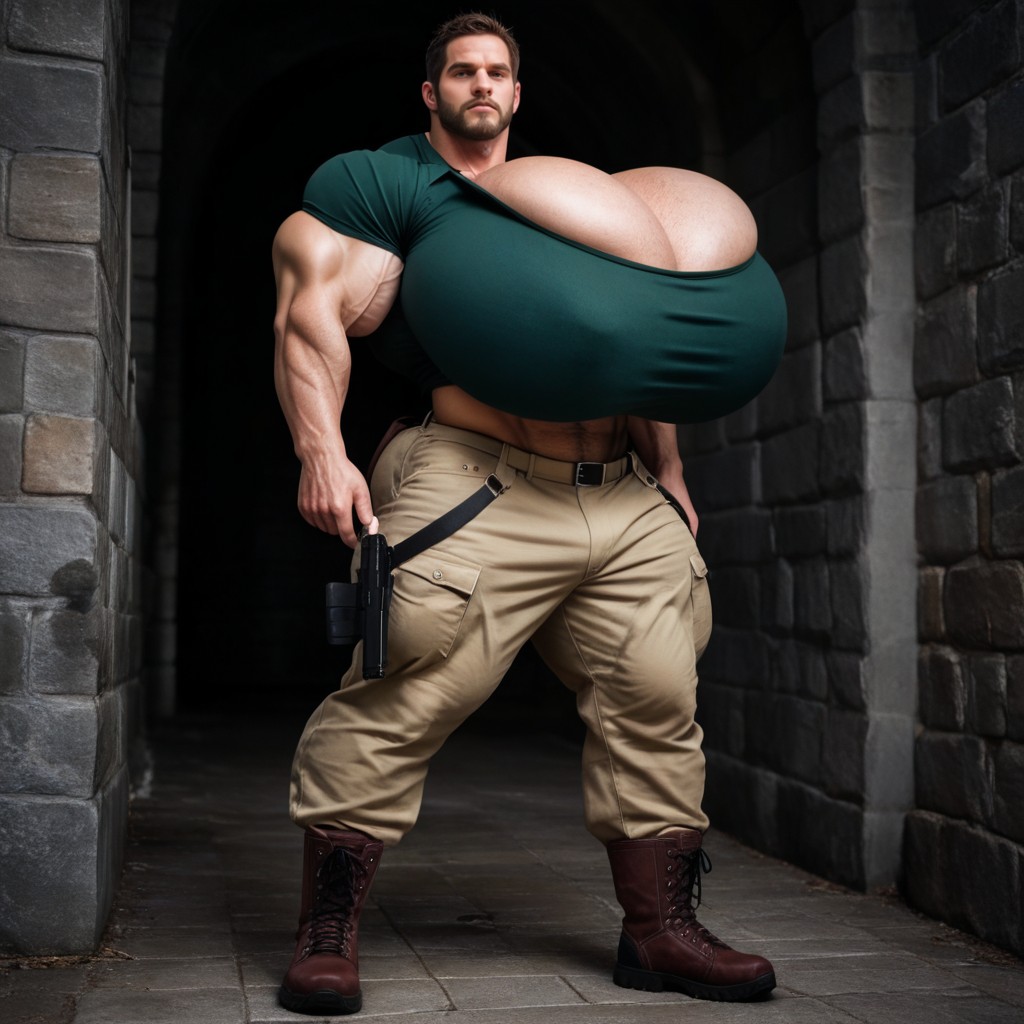 Muscular, 18+, Side View AI Gay Porn