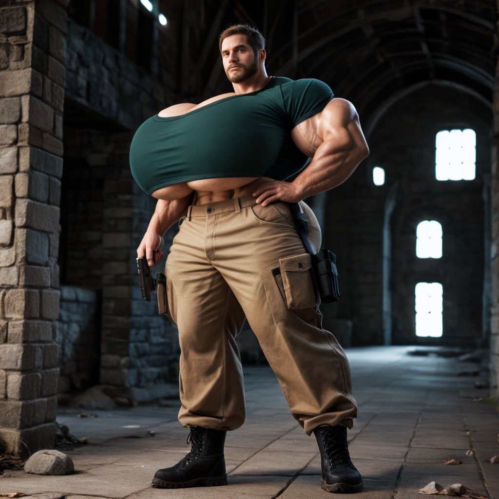Angry, Muscular, Buzzcut AI Gay Porn