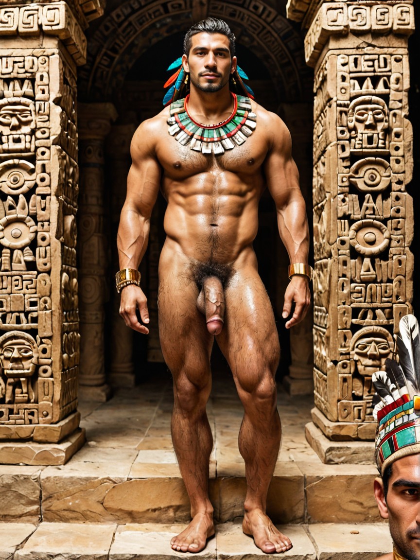 Very Big Strong Defined Legs, Straight Hair, Luxury AI Gay Porn