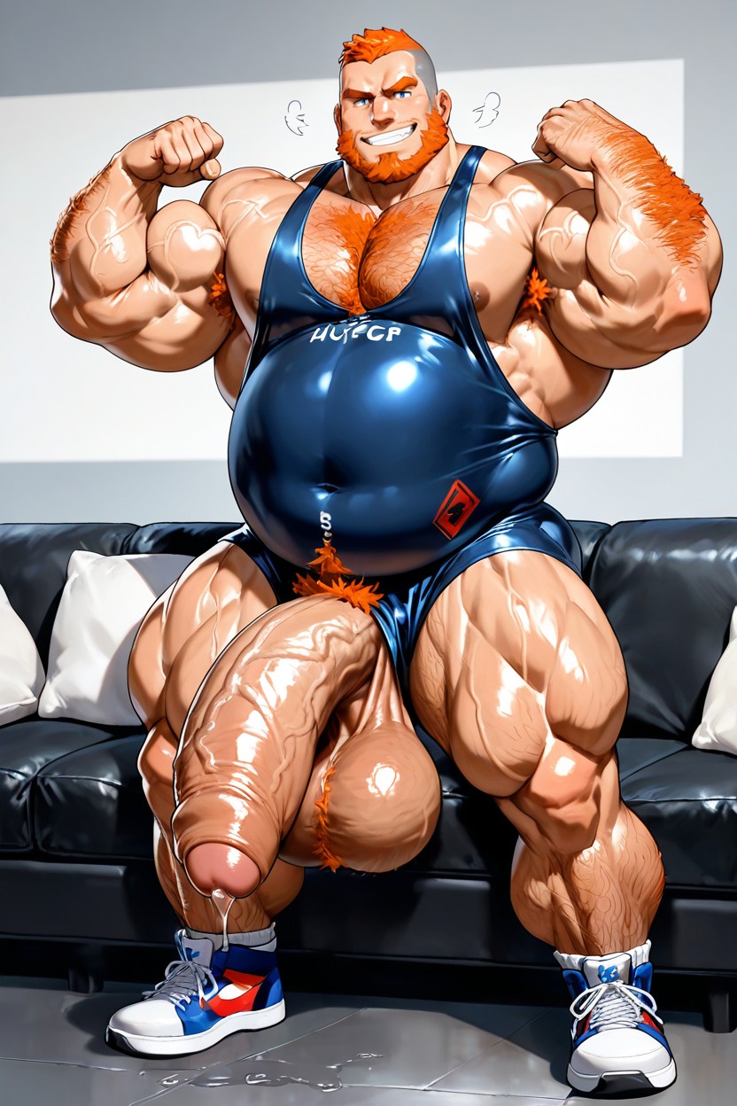 Gigantic, Standing, Smug Expression AI Gay Porn