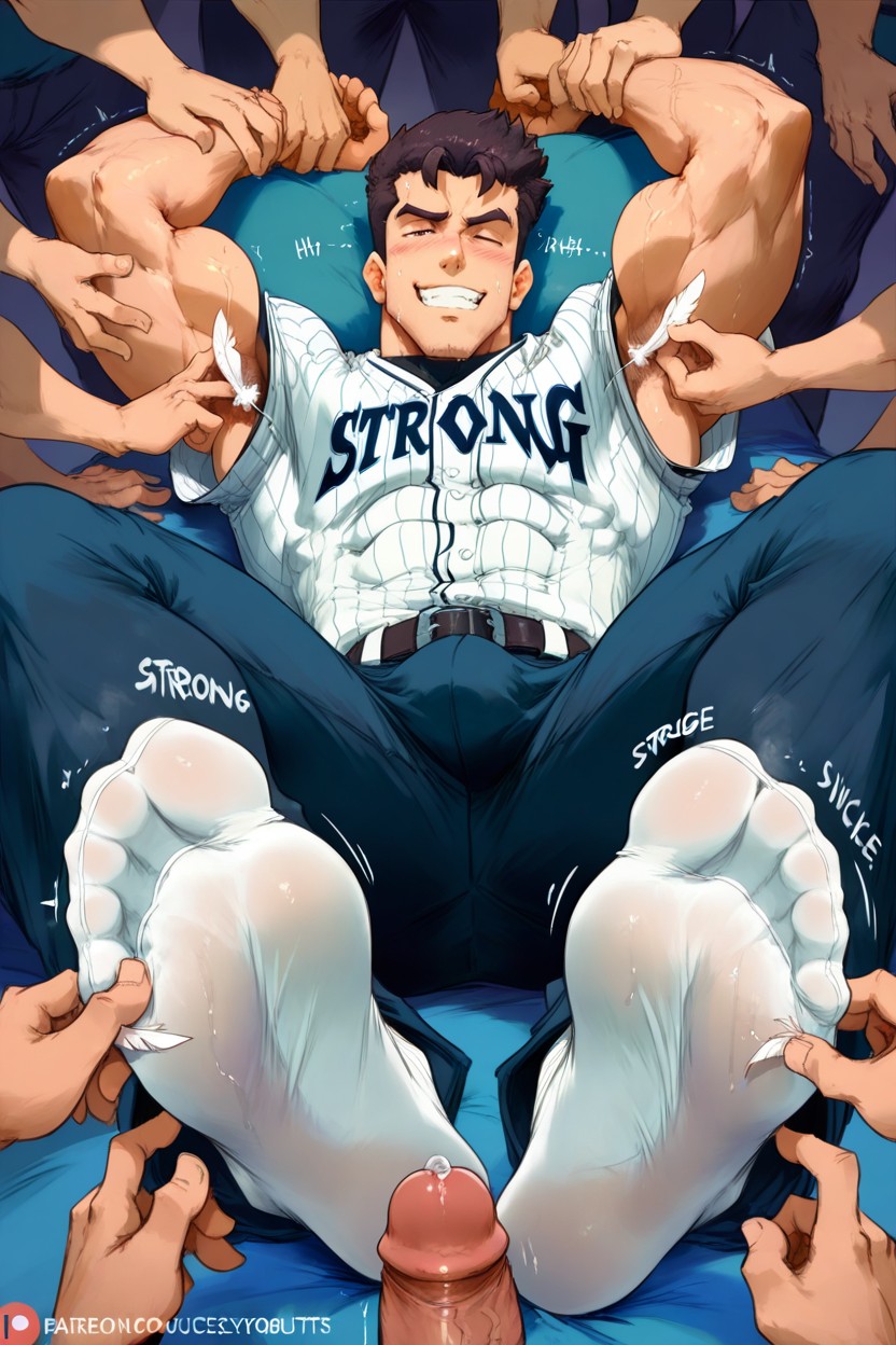 Nyuudles, Feathers Tickle Armpits Full Soles Of Feet View, Baseball Uniform AI Gay Porn