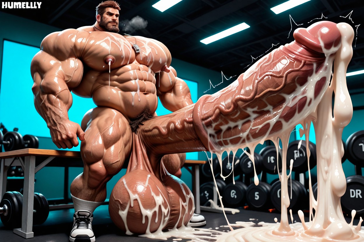 Cum On Walls, Cum On Everything, Massive Muscles AI Gay Porn