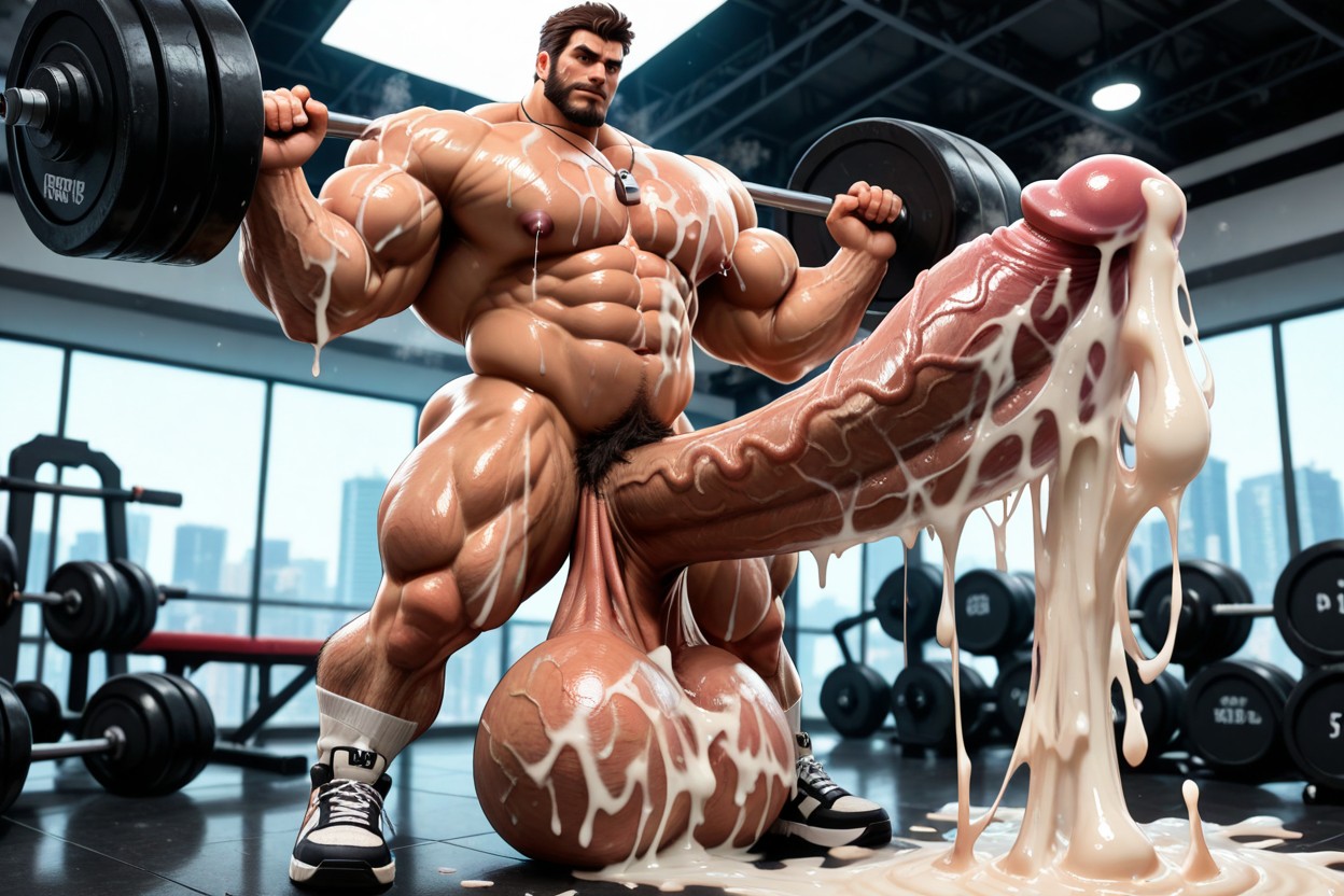Penis Bigger Than Leg, Thick Penis, Perfect Oversized Thick And Extra Long Hyper Dick AI Gay Porn