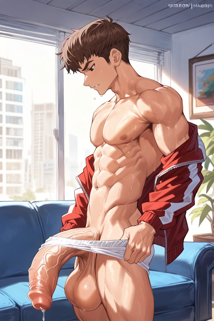 Horny Face, Down Turned Eyes, 18+ AI Gay Porn