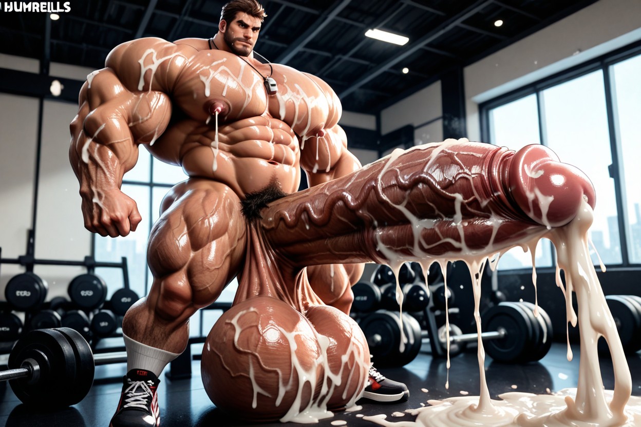 Impossibly Gigantic Hyper Long And Thick Uncut Cock, Massive Penis, Enormous Penis AI Gay Porn