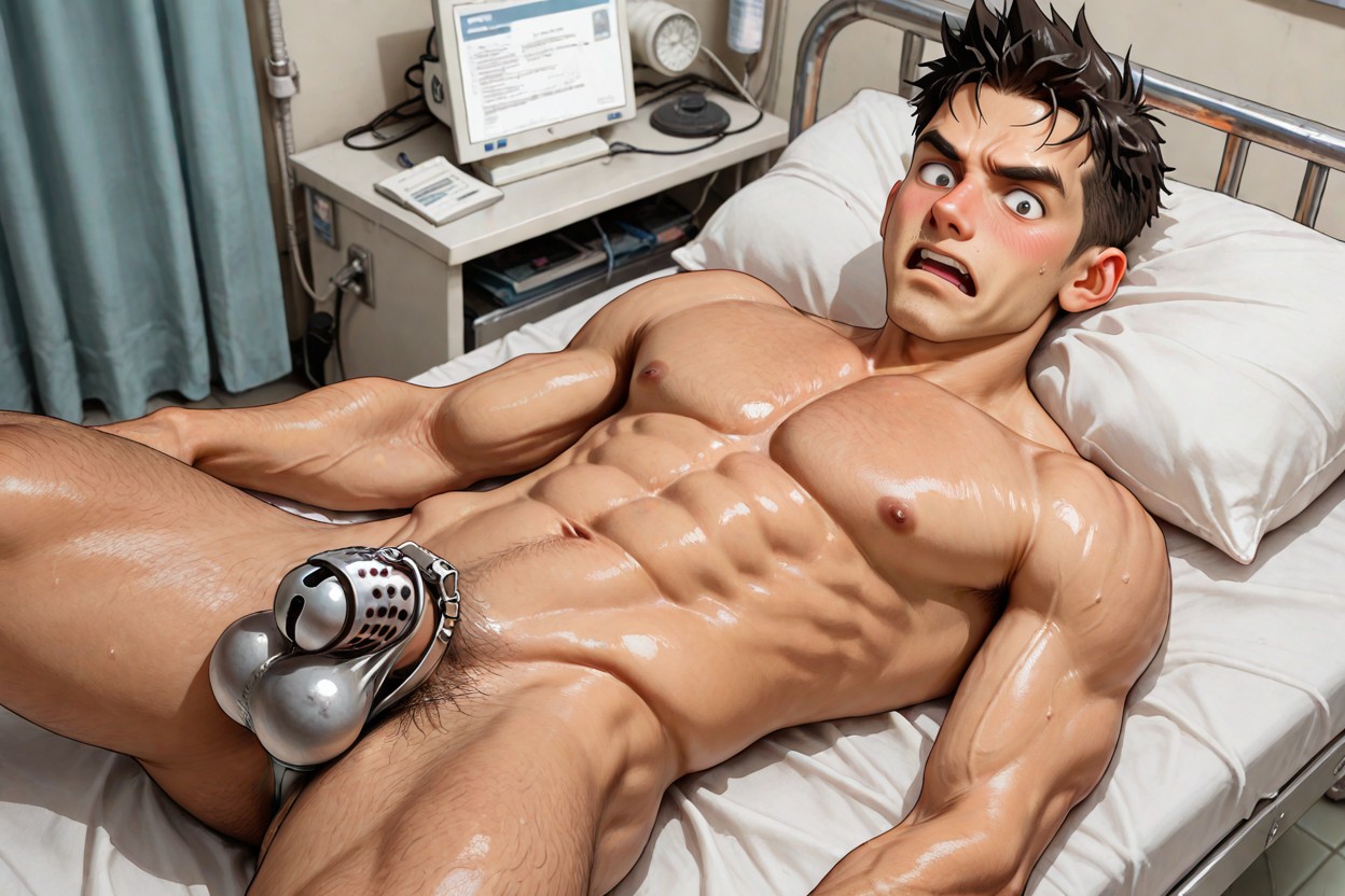 Shaved, Naked, Surprised AI Gay Porn