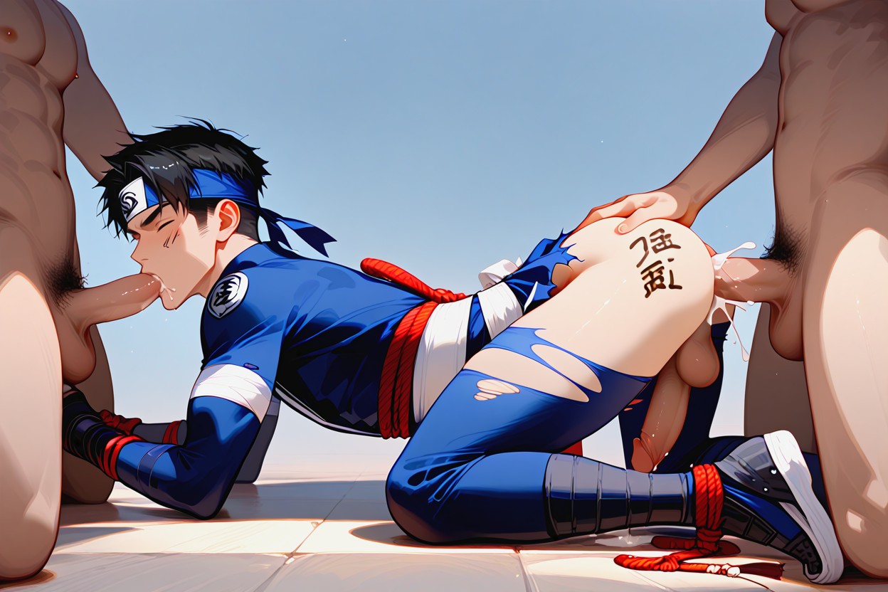 Gangbang, Shibari, All Fours AI Gay Porn