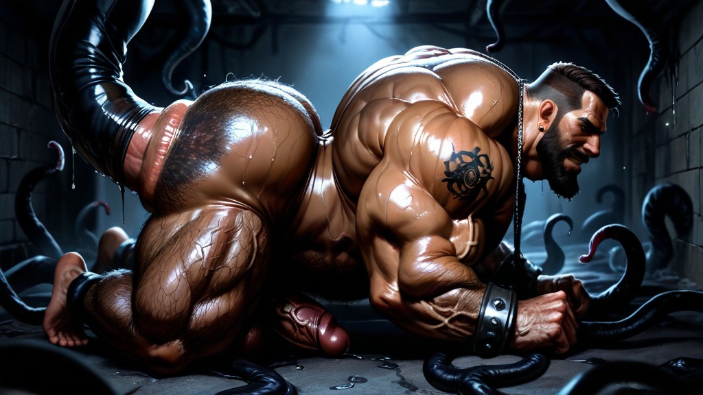 Bara, Thick Eyebrows, Muscular Legs AI Gay Porn
