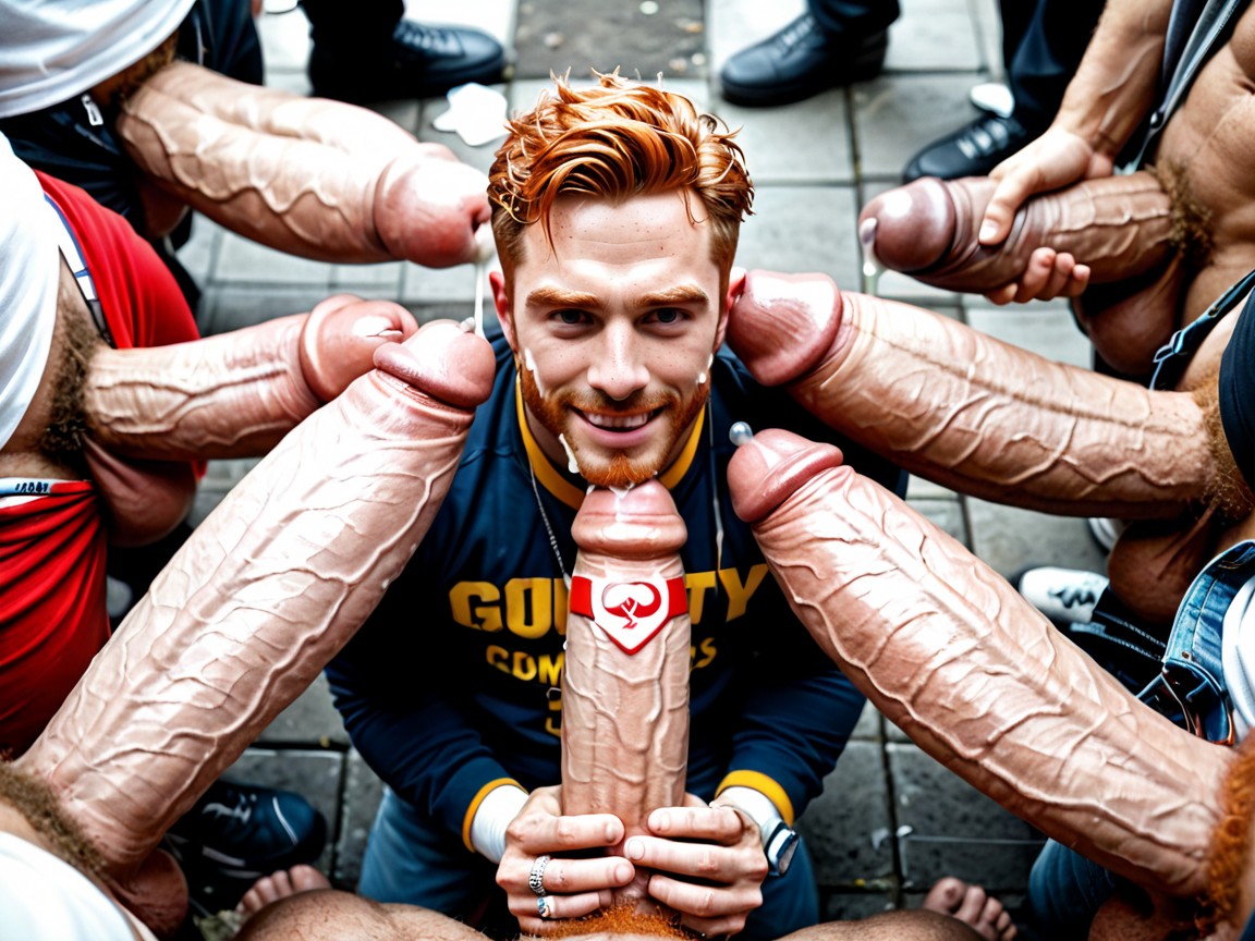 Overhead Perspective, Cocks Cumming On Face, Massive AI Gay Porn