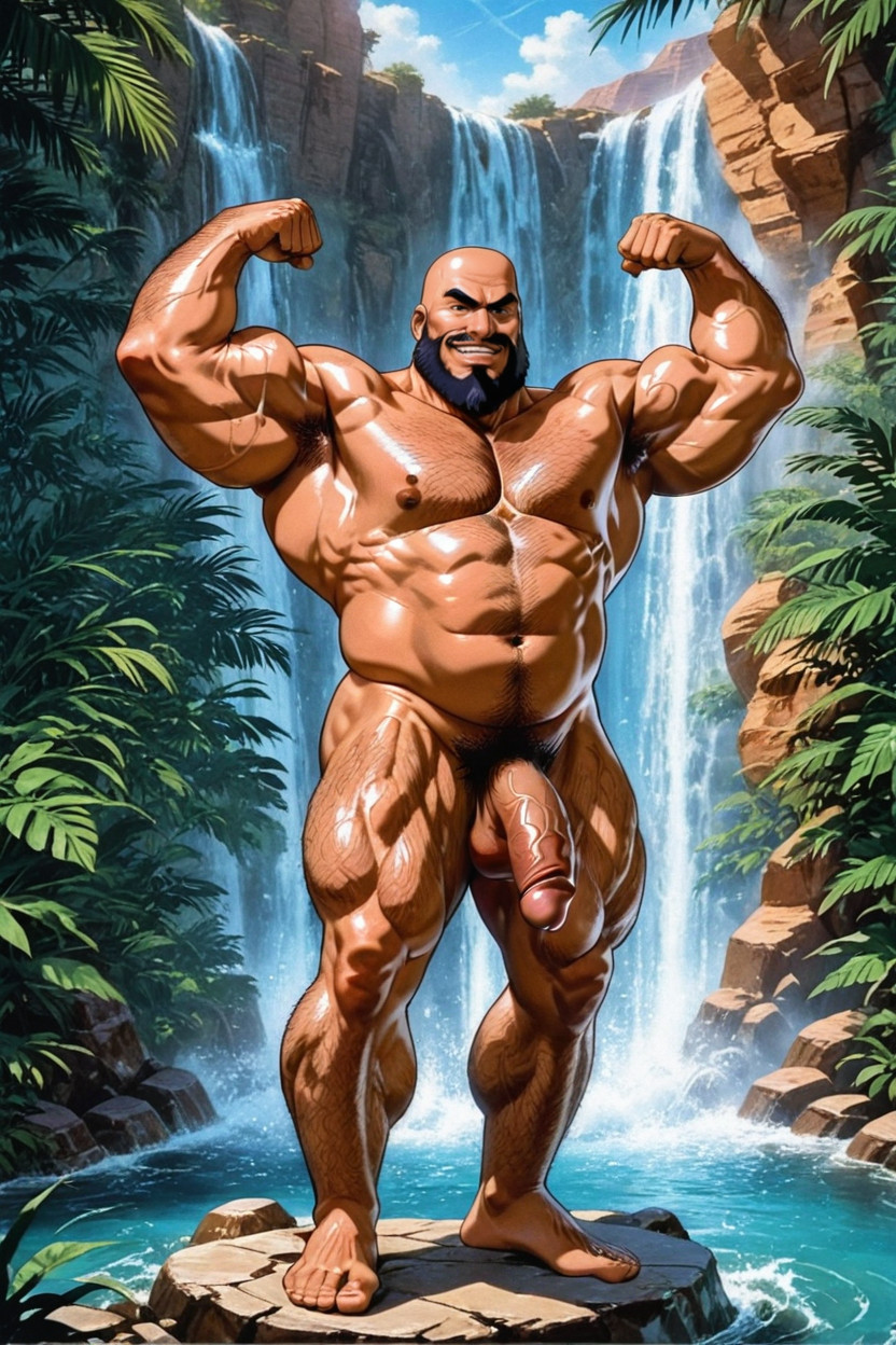 18+, Bald, Solo AI Gay Porn