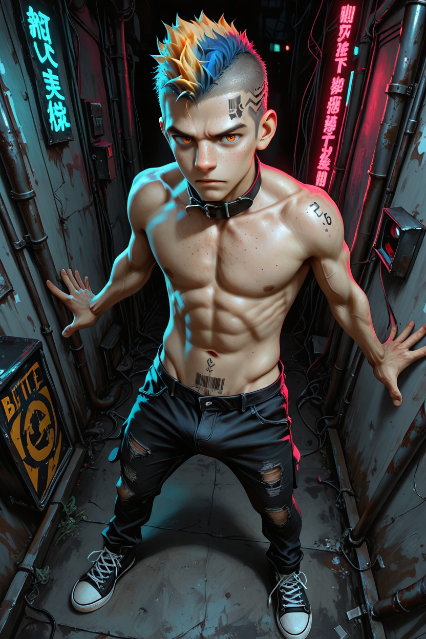 Pubic Hair, Smooth Skin, Mohawk AI Gay Porn
