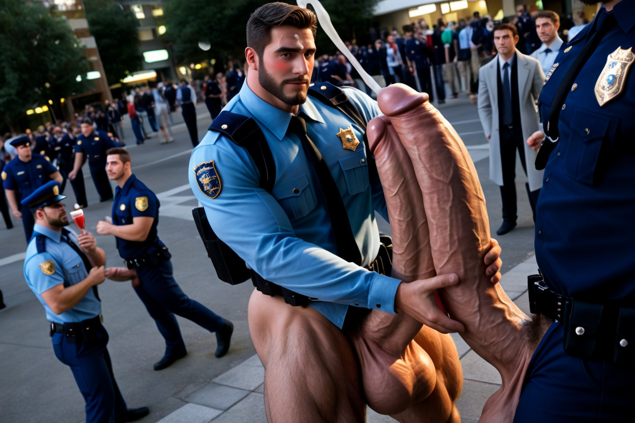 Manly, Sweaty, Solo Male AI Gay Porn