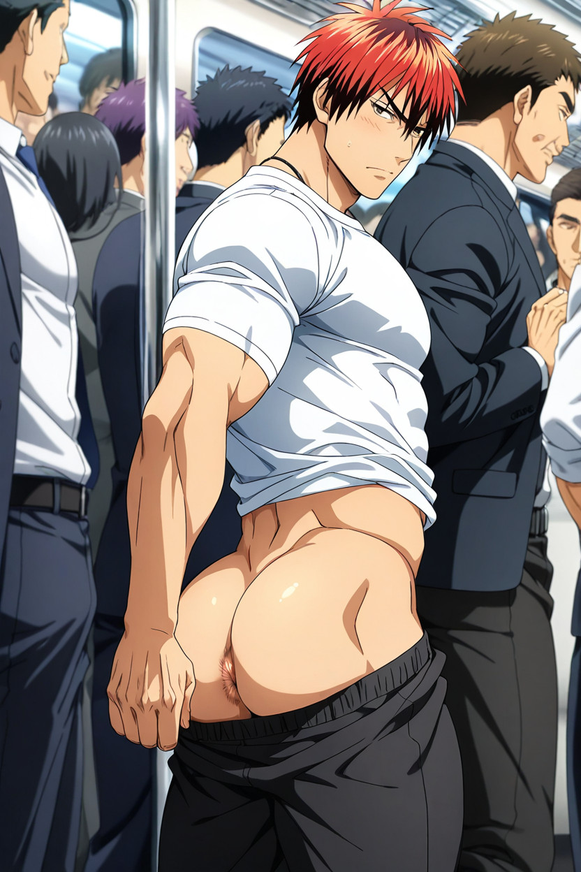 Defined Body, Two Man Fucking From Behind, Taiga Kagami Fit Body AI Gay Porn