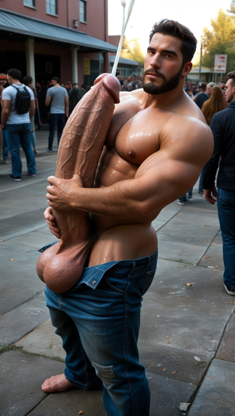 Medium Ass, Caught, Detailed Background AI Gay Porn