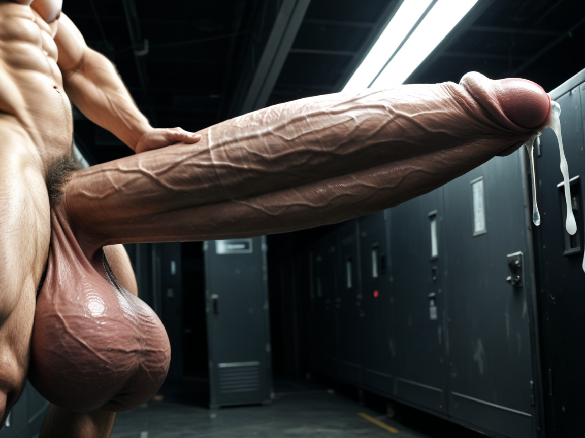 Masculine, Impossible Surreal Oversized Megadick, Only Men AI Gay Porn