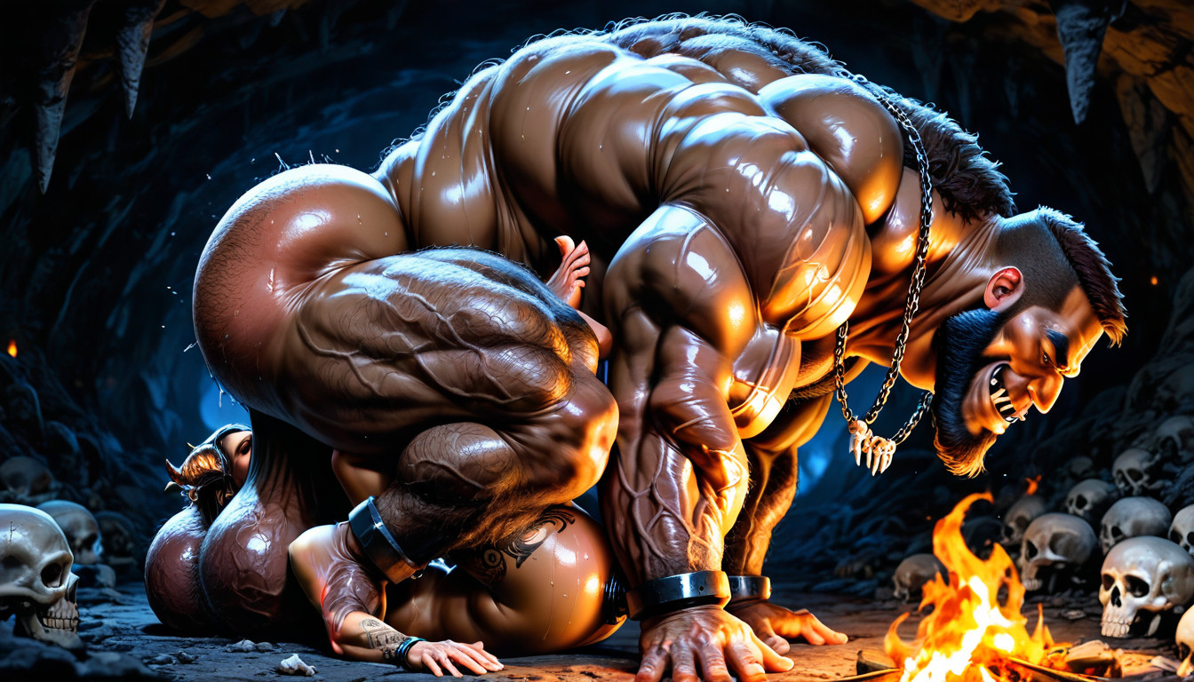 Drooling, Massive Calves, Sticky Open Gaping Anus AI Gay Porn