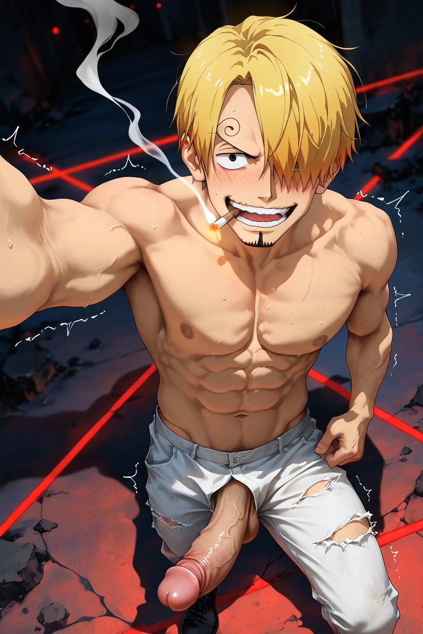 Rude, Abs Exposed, Cock Exposed AI Gay Porn