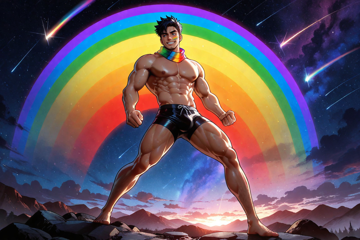 ソフトセルシェーディング, Bulge, Fit Only AI Gay Porn