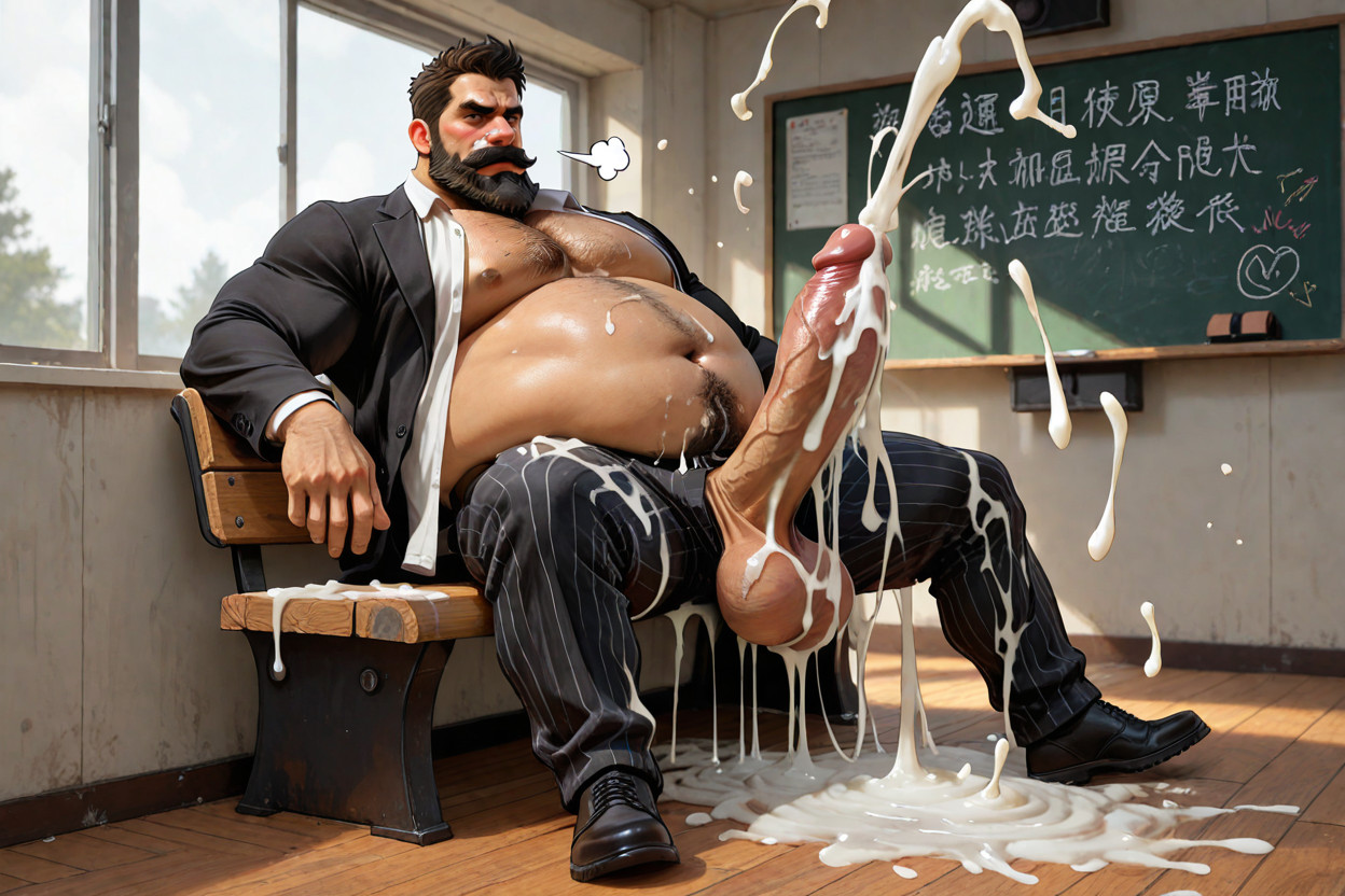Boxer Hidden By Cum, Hdr, Cum Everywhere AI Gay Porn