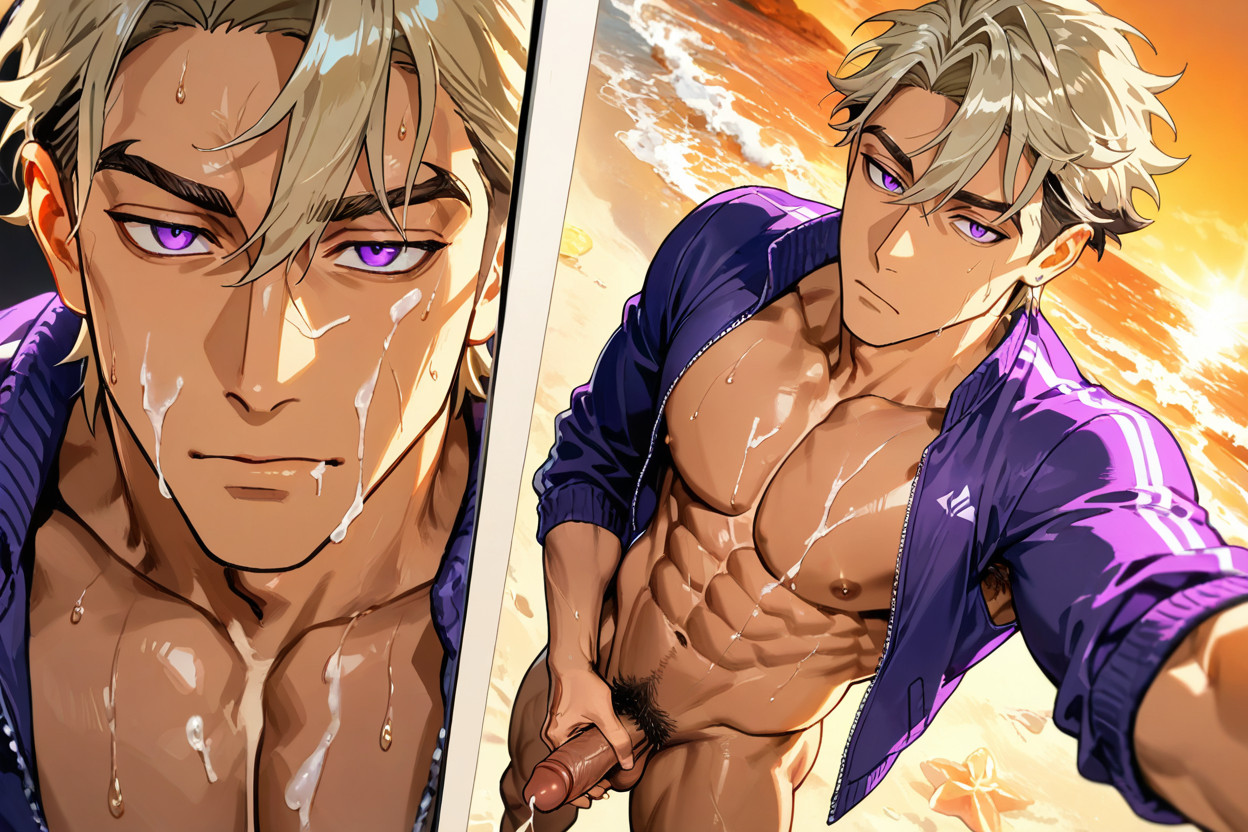 25+, Selfie, Bikku Art Style AI Gay Porn