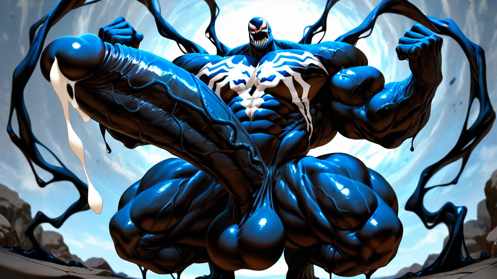 Hands On Hips, Black Penis, Ultra Wide Hyper Macro Penis AI Gay Porn