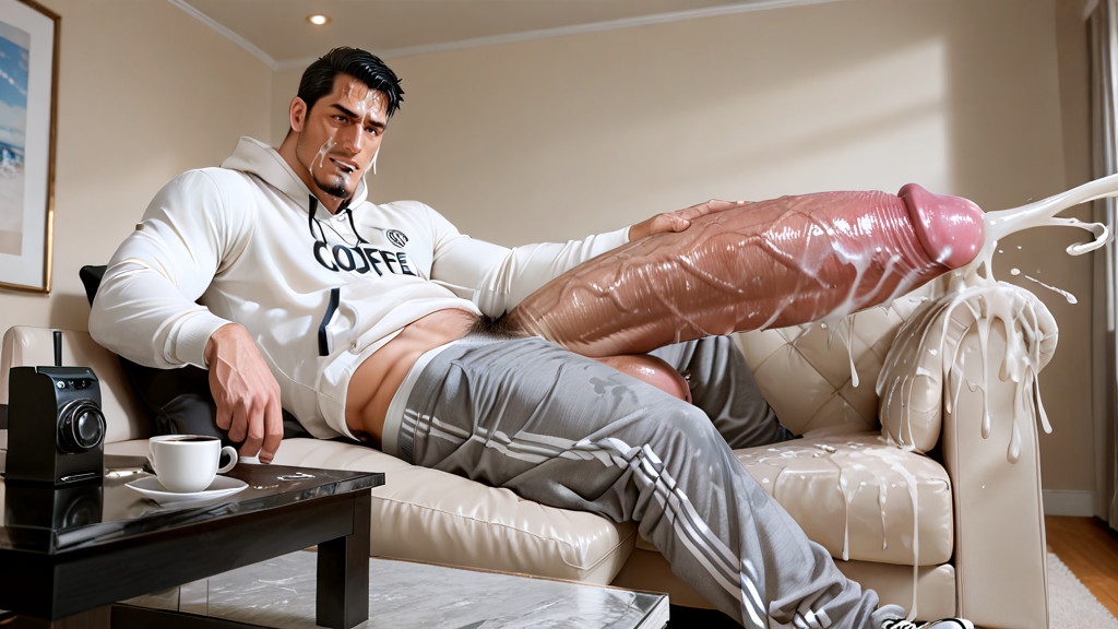 Dark Hair With A Fade, Detailed, Penis Longer Than Body AI Gay Porn