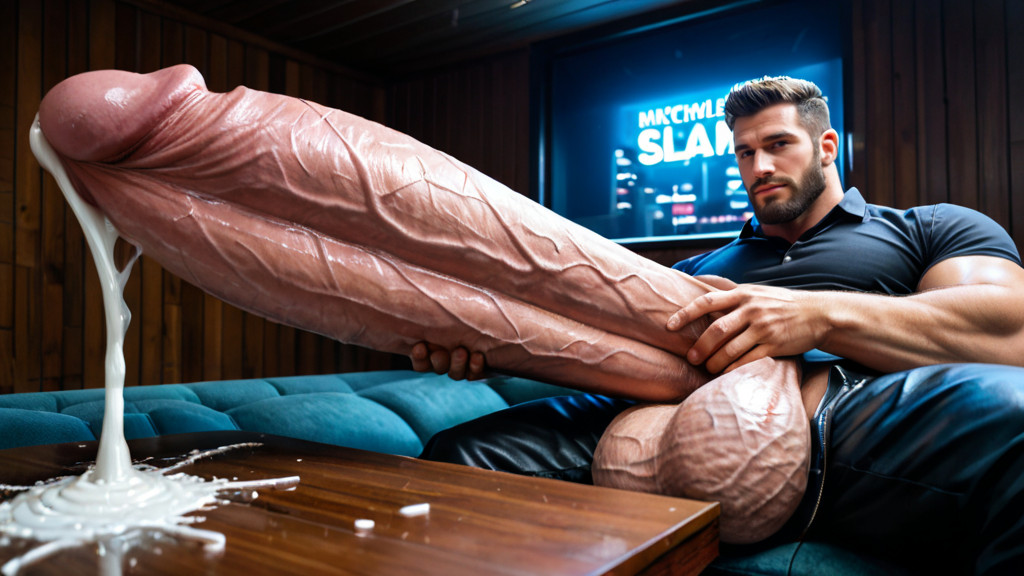 Full Beard, Suit Pants Shoved Down, Legs Spread AI Gay Porn