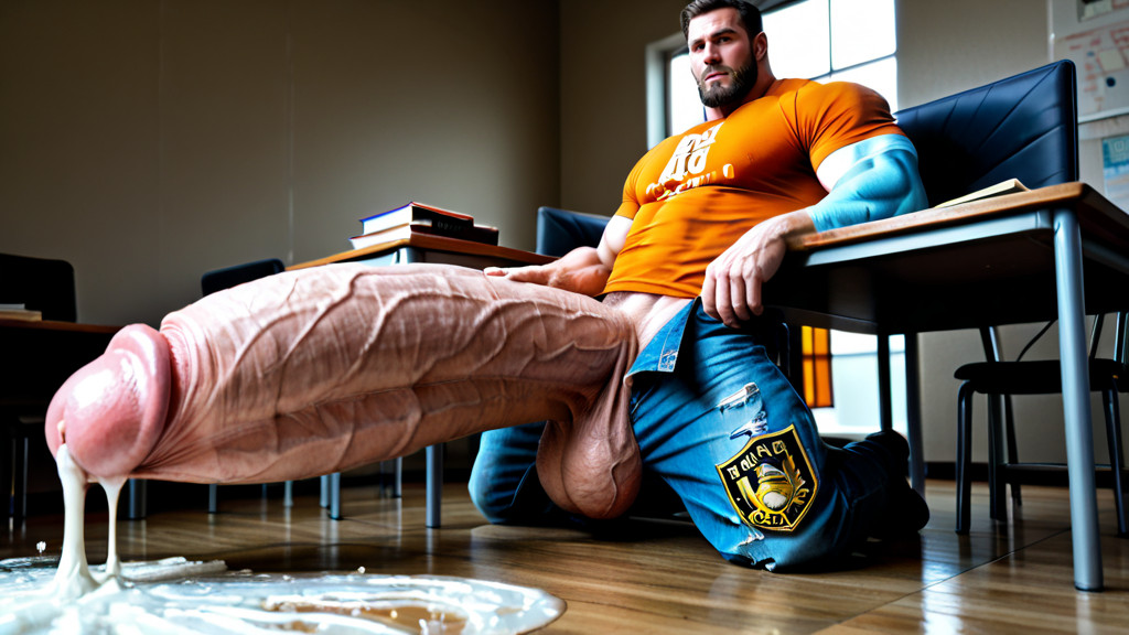 Impossibly Thick Macro Penis, Cock Longer Than The Intake Desk, Gigantic Monster Cock Bigger Than His Own Body AI Gay Porn