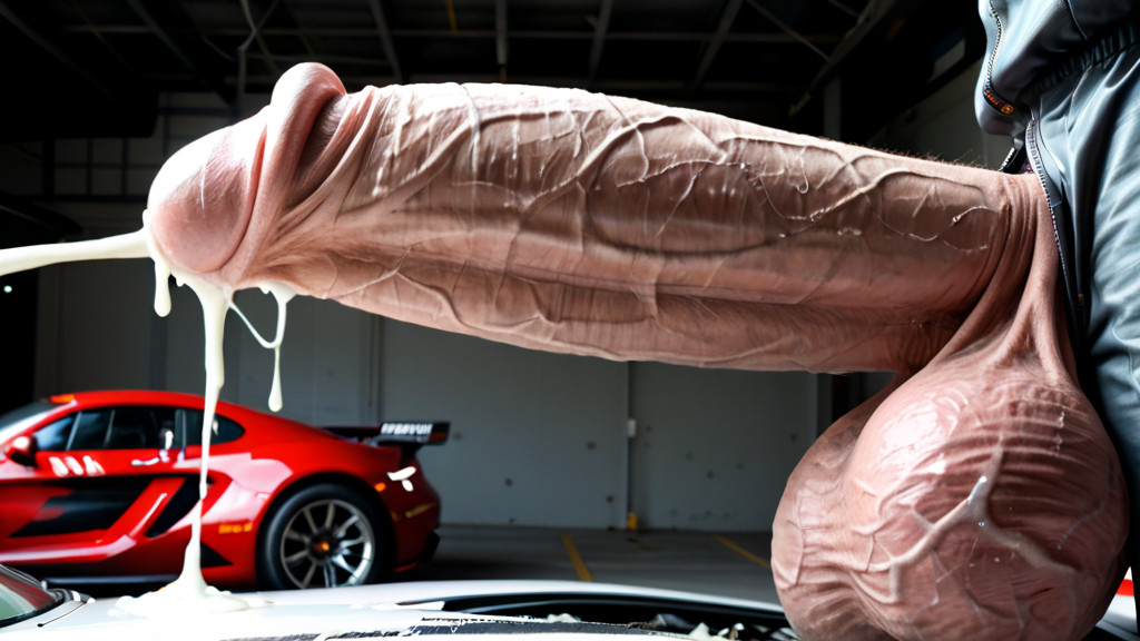 Colossal Penis, Room Sized Macro Penis, Cock Thick As The Hood Itself AI Gay Porn