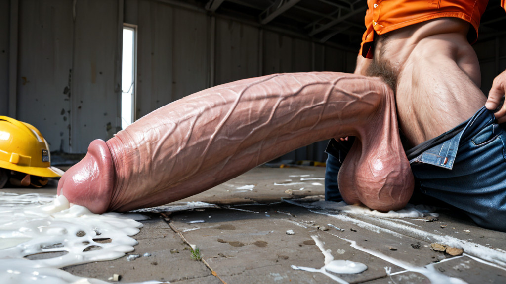 Sexy, Macro Cock Much Bigger Than Body, Chiseled Jaw AI Gay Porn