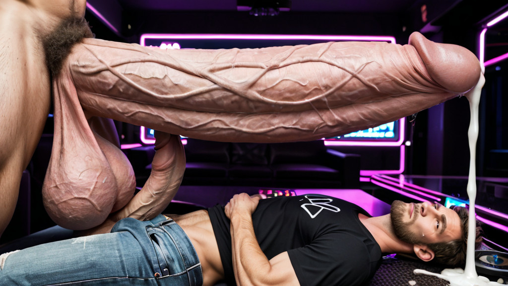 Penis Longer Than Body, Cock Is The Only Giant Thing, Athletic AI Gay Porn