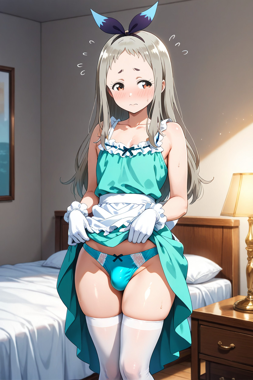 Pretty, White Thighhights, White Gloves AI Gay Porn