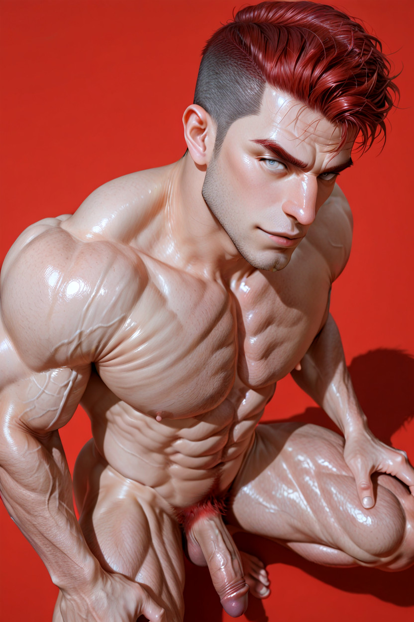 Proportionate Lips, Philtrum, One Male Subject AI Gay Porn