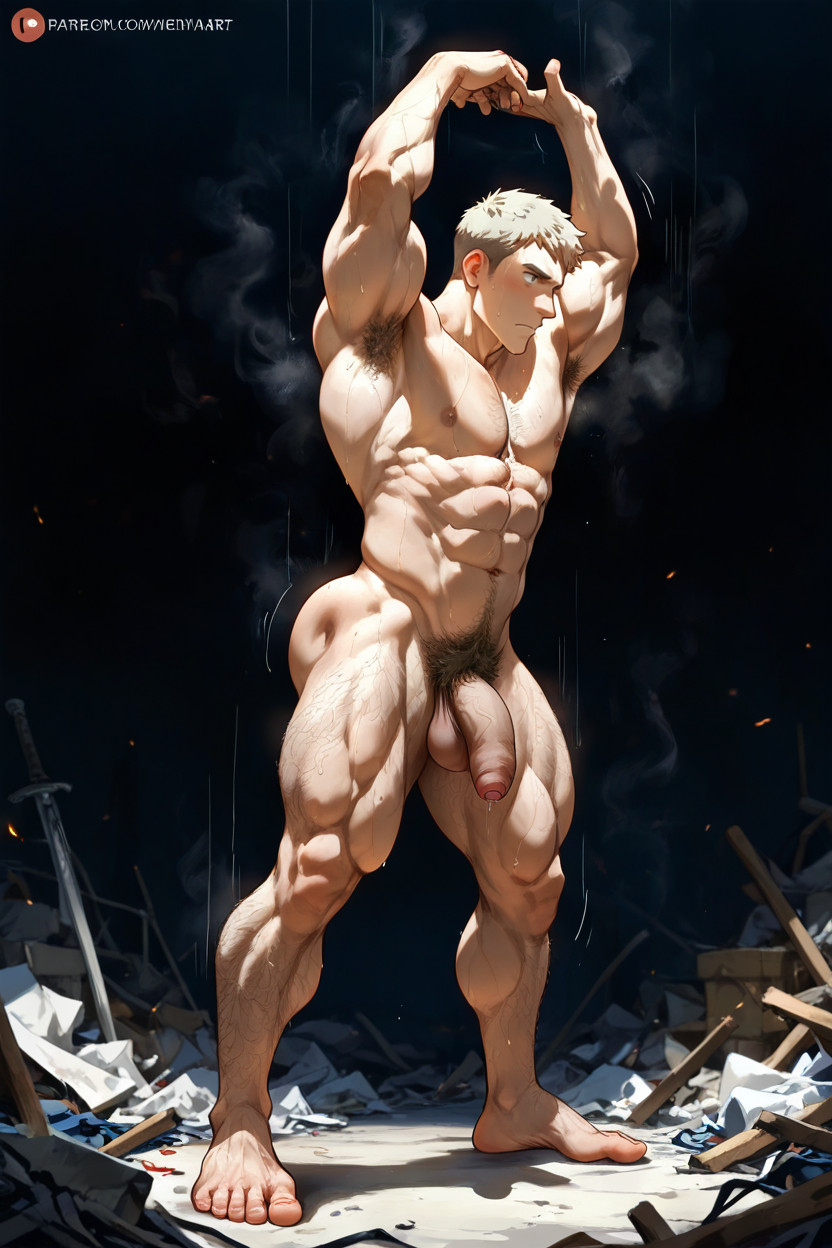Body Heat, Side View, Strong Lines AI Gay Porn