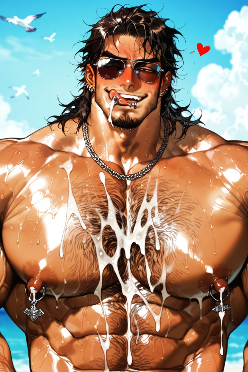 Reflexion On Sunglasses, Photorealistic, Very Horny AI Gay Porn