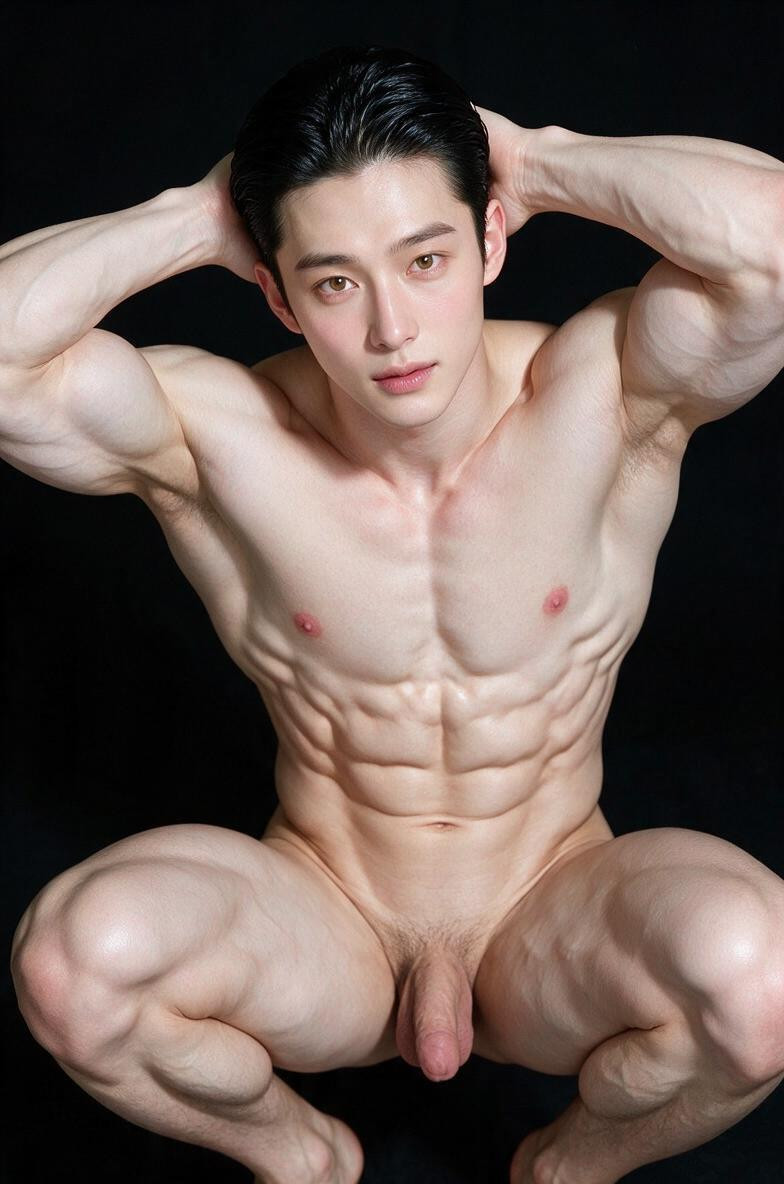 Medium, Pair Of Pink Areolae With Pink Nipples, Philtrum AI Gay Porn