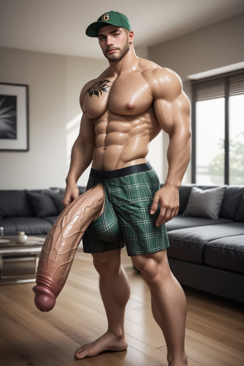 Big Girthy Cock, Hyper Hanging Cock, Blushing Porno gay IA