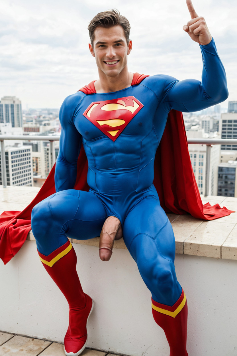 Cosplay, Pointing Up, Balcón Porno gay IA