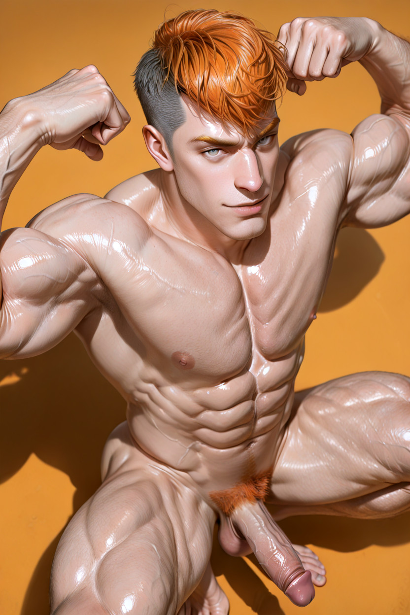 View Directly From Above The Subject, Yellow-orange Pubic Hair, Pumped-up Muscular Broad Shoulders Porno gay IA