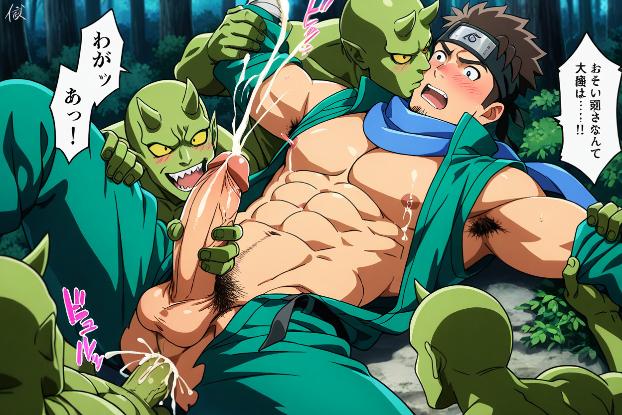 Culo Mediano, Bara Manga, Fucked By Oni Porno gay IA