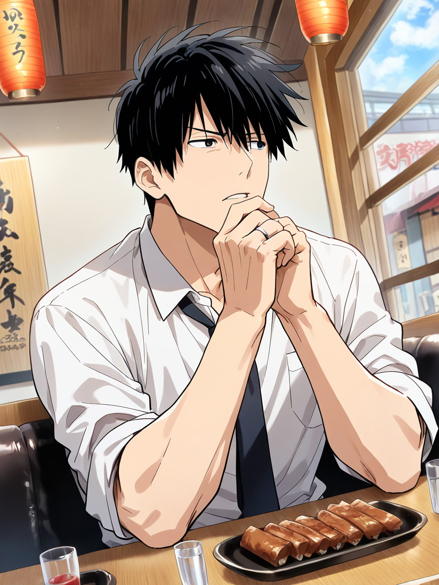 Male, Averting Eyes, Japonés Porno gay IA