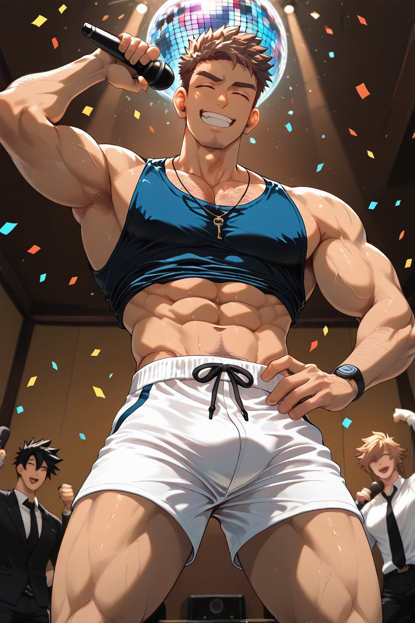 Front View, ハンサムで優しい顔立ち, Waist Shot AI Gay Porn
